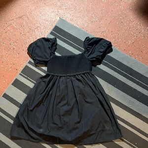 Sunday Best Black Puff Sleeve Kids Dress